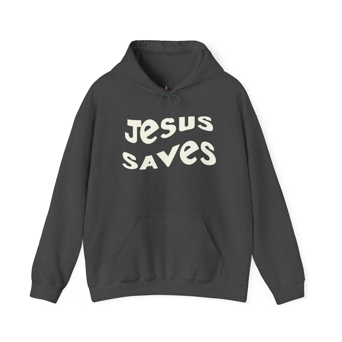 Women’s Christian hoodie with 'Jesus Saves' text, floral cross design, faith apparel for women