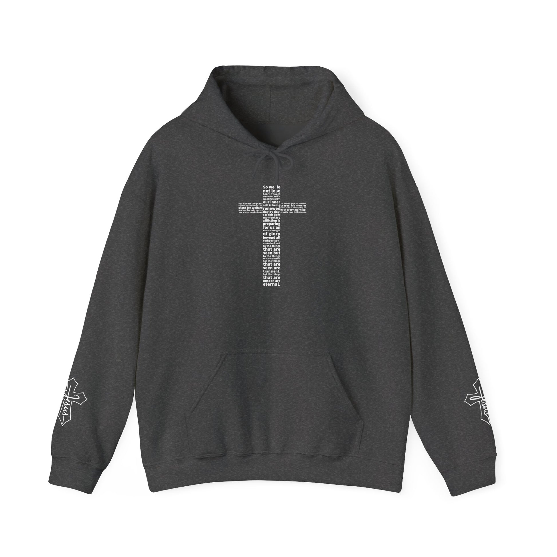 Best Faith Hoodie with White Cross | Bible Verse Design