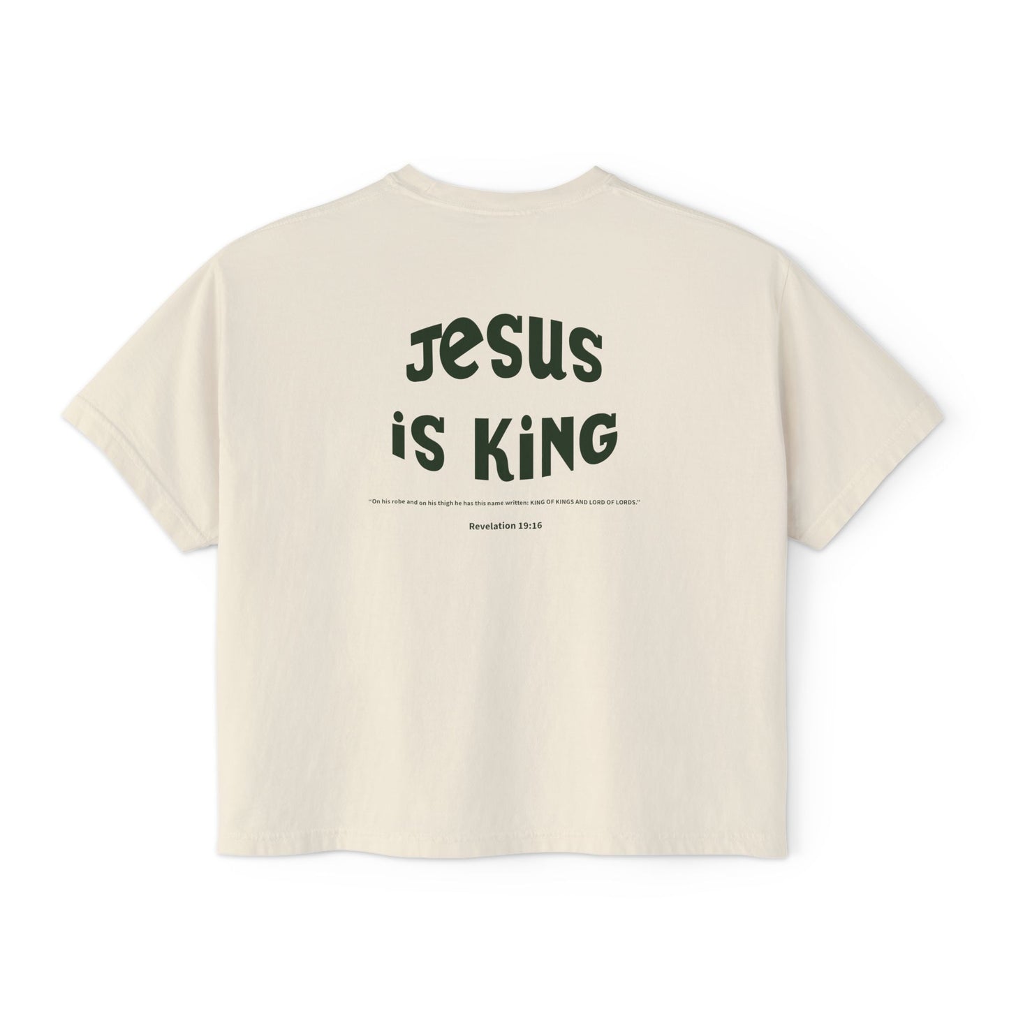 Jesus Is King T-Shirt, Unisex Graphic Tee with Revelation 19:16, Faith-Based Apparel