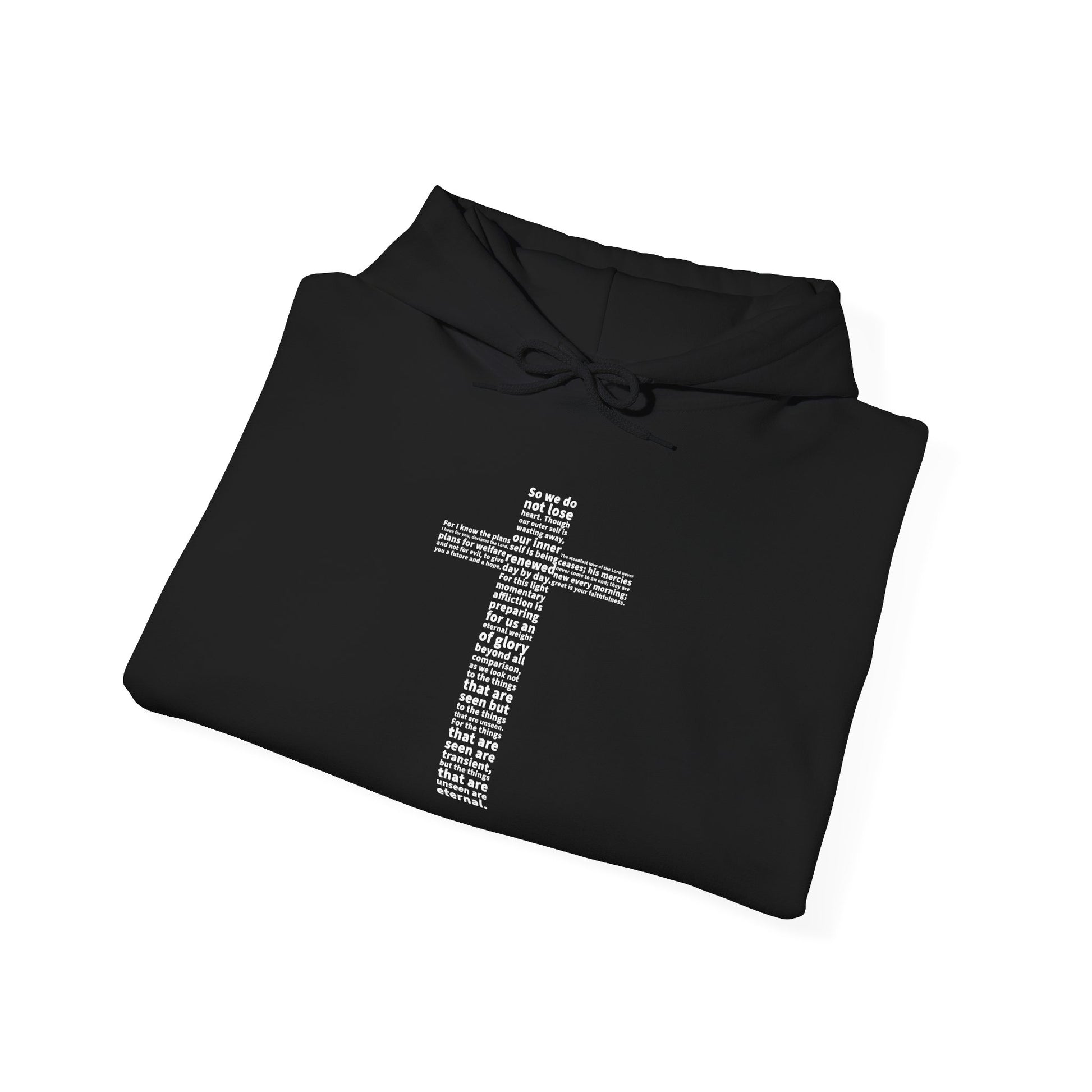 Best Faith Hoodie with White Cross | Bible Verse Design