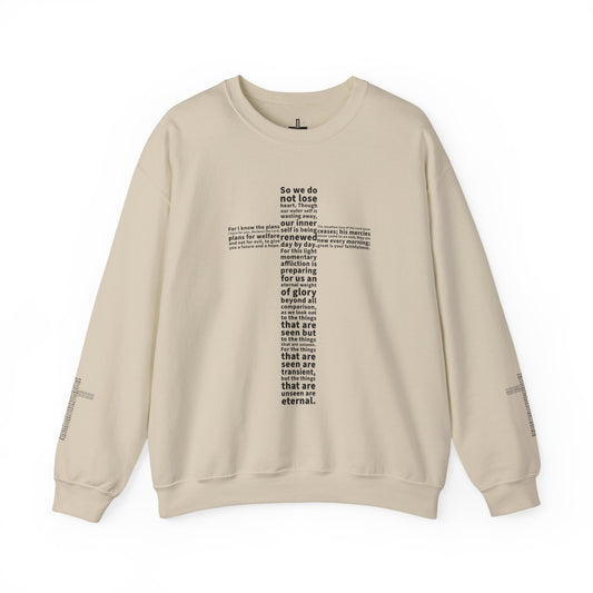 Bible Verse Cross Sweatshirt | Christian Apparel