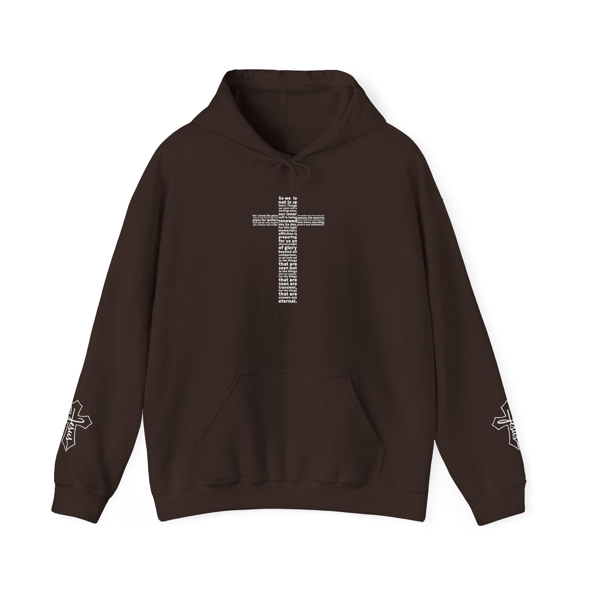 Best Faith Hoodie with White Cross | Bible Verse Design
