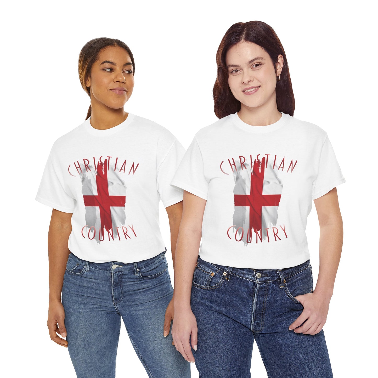 Christian Country England Flag T-Shirt, Unisex Graphic Tee, Faith-Based British Pride Apparel, Spiritual Gift