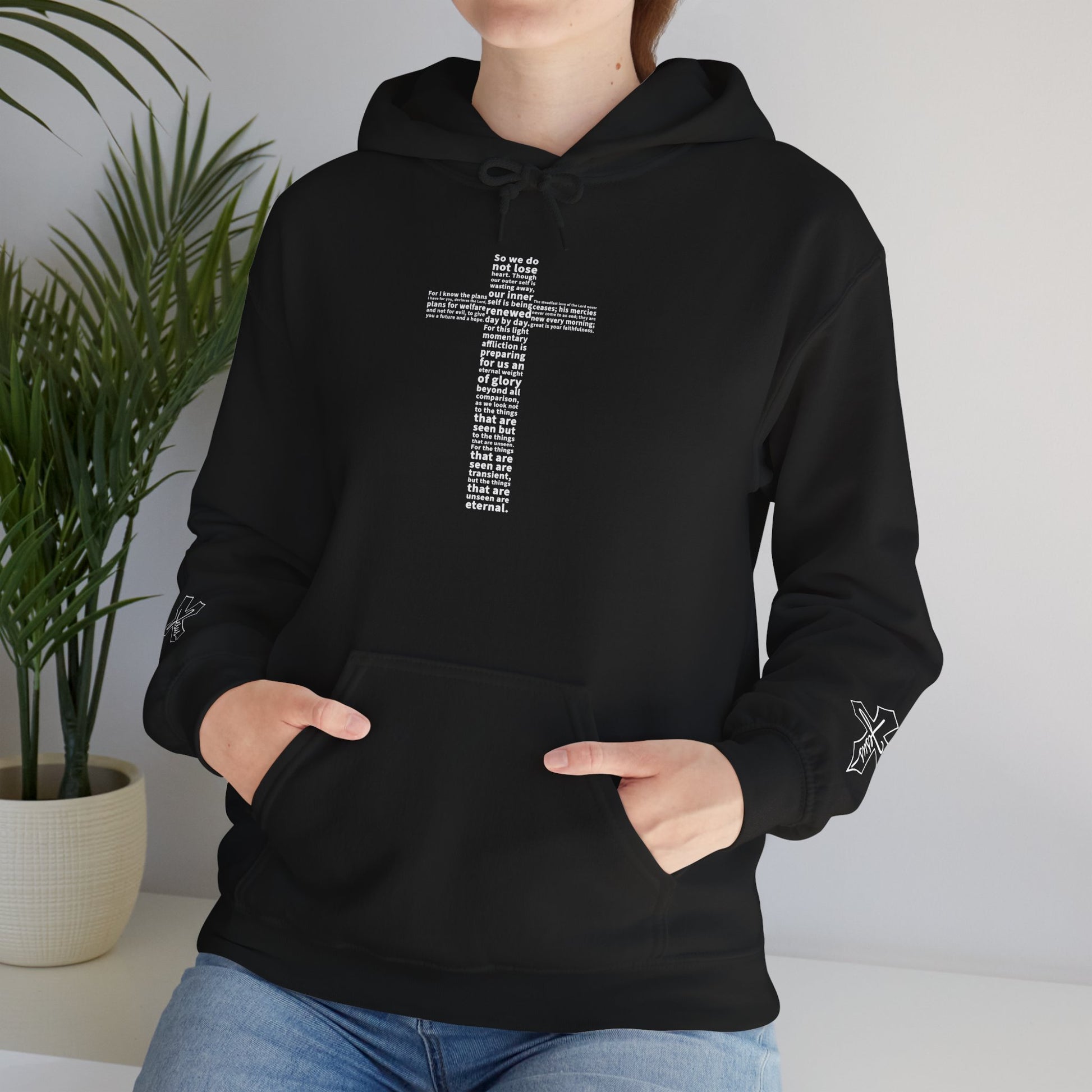 Best Faith Hoodie with White Cross | Bible Verse Design