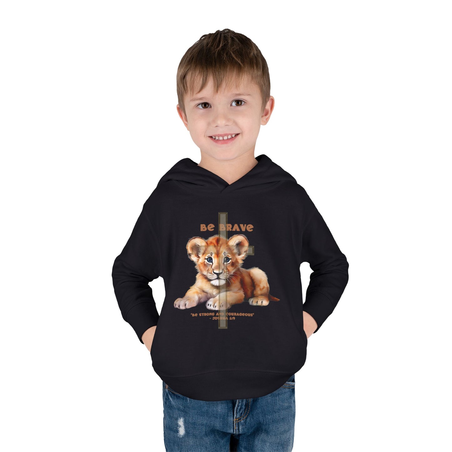 Toddler's "Be Brave" Hoodie - Joshua 1:9