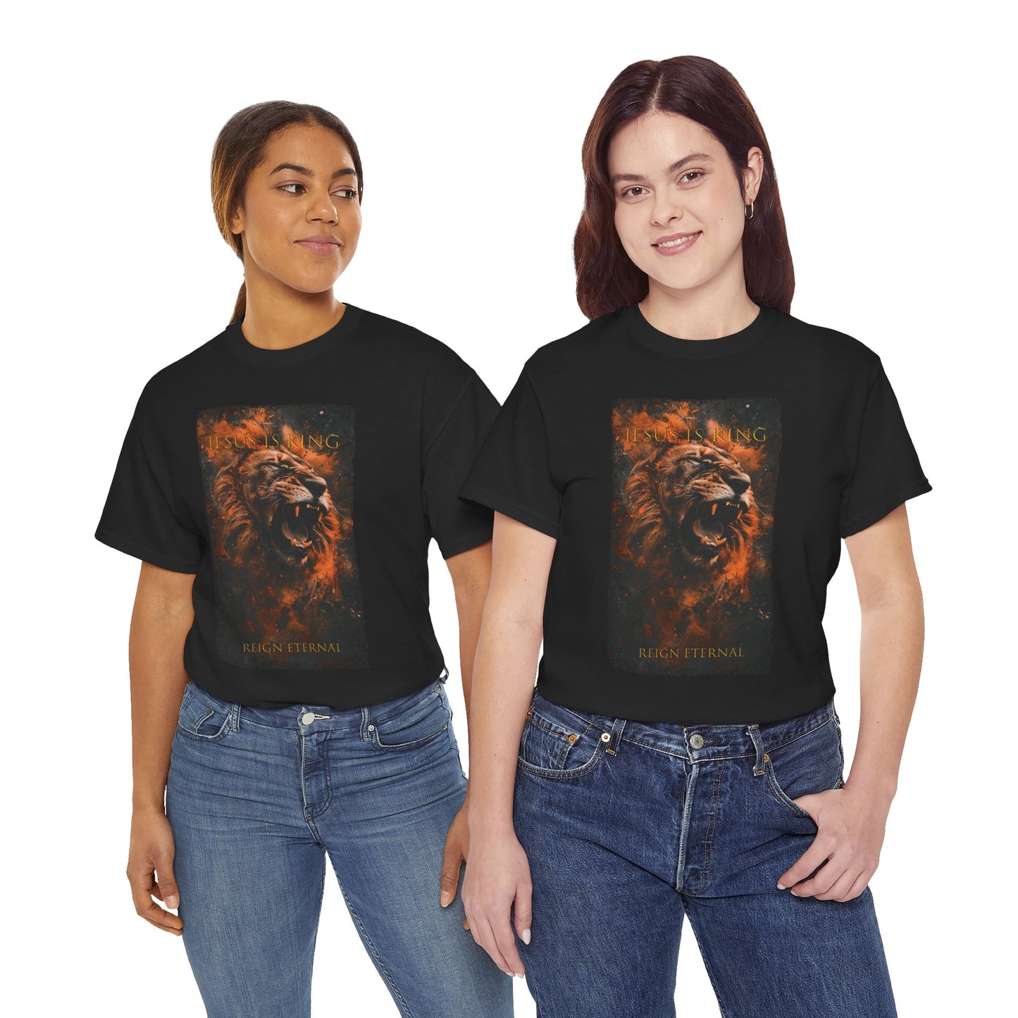 Jesus is King T-Shirt - Bold Christian Lion Design