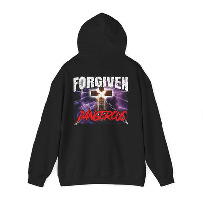 Forgiven Dangerous Hoodie — Christian Cross Faith Graphic Hoodie