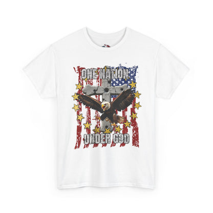 One Nation Under God T-Shirt – Patriotic Christian Eagle Cross Tee | Faith & Freedom Apparel