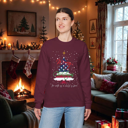 Patriotic Isaiah 9:6 Christian Sweatshirt | American Flag Tree Faith Hoodie – Free USA Shipping