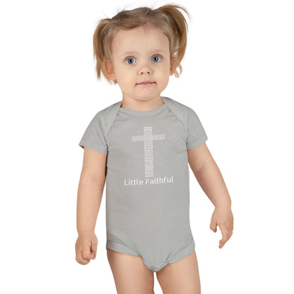 Little Faithful Bible Verse Baby Onesie | Christian Apparel
