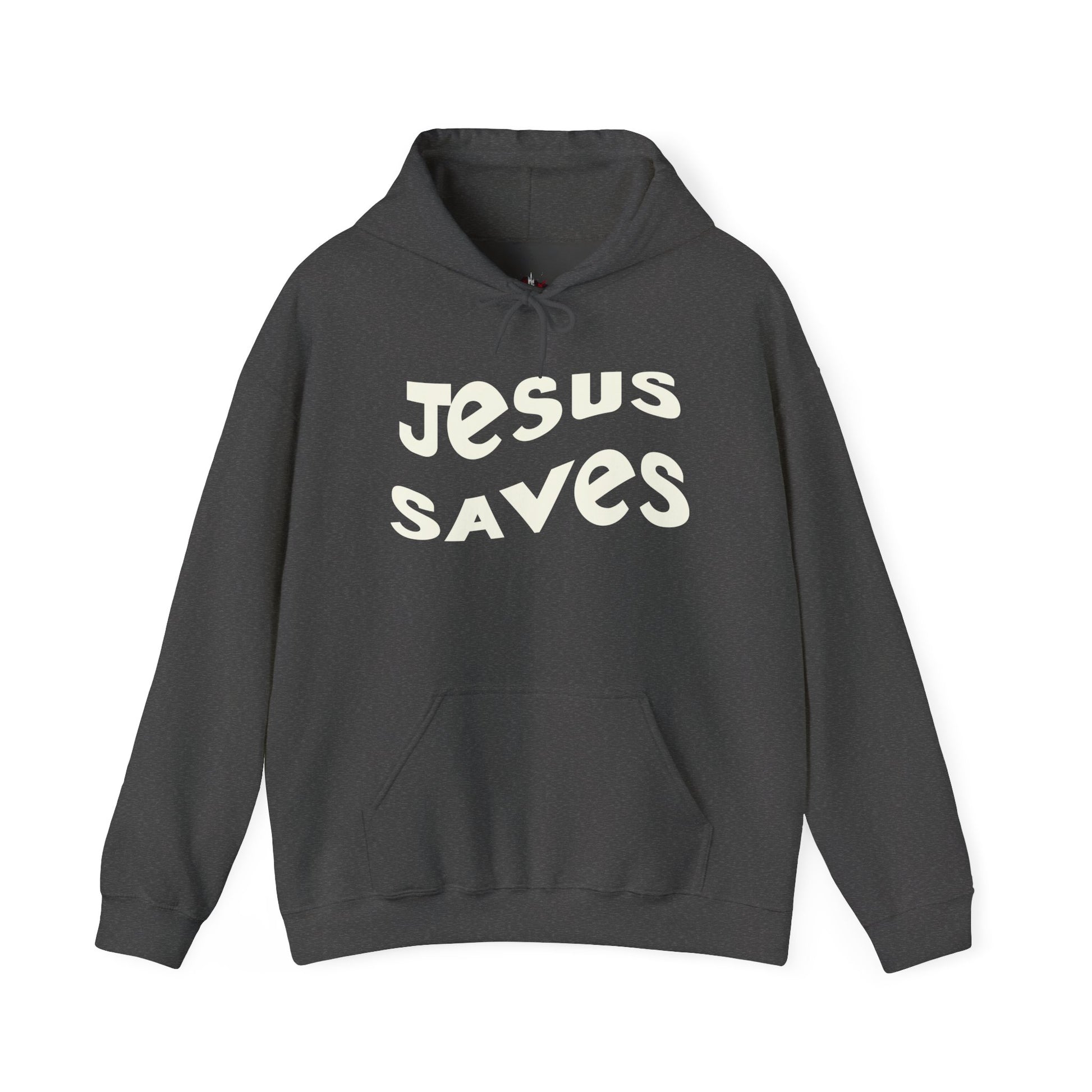 Women’s Christian hoodie with 'Jesus Saves' text, floral cross design, faith apparel for women

