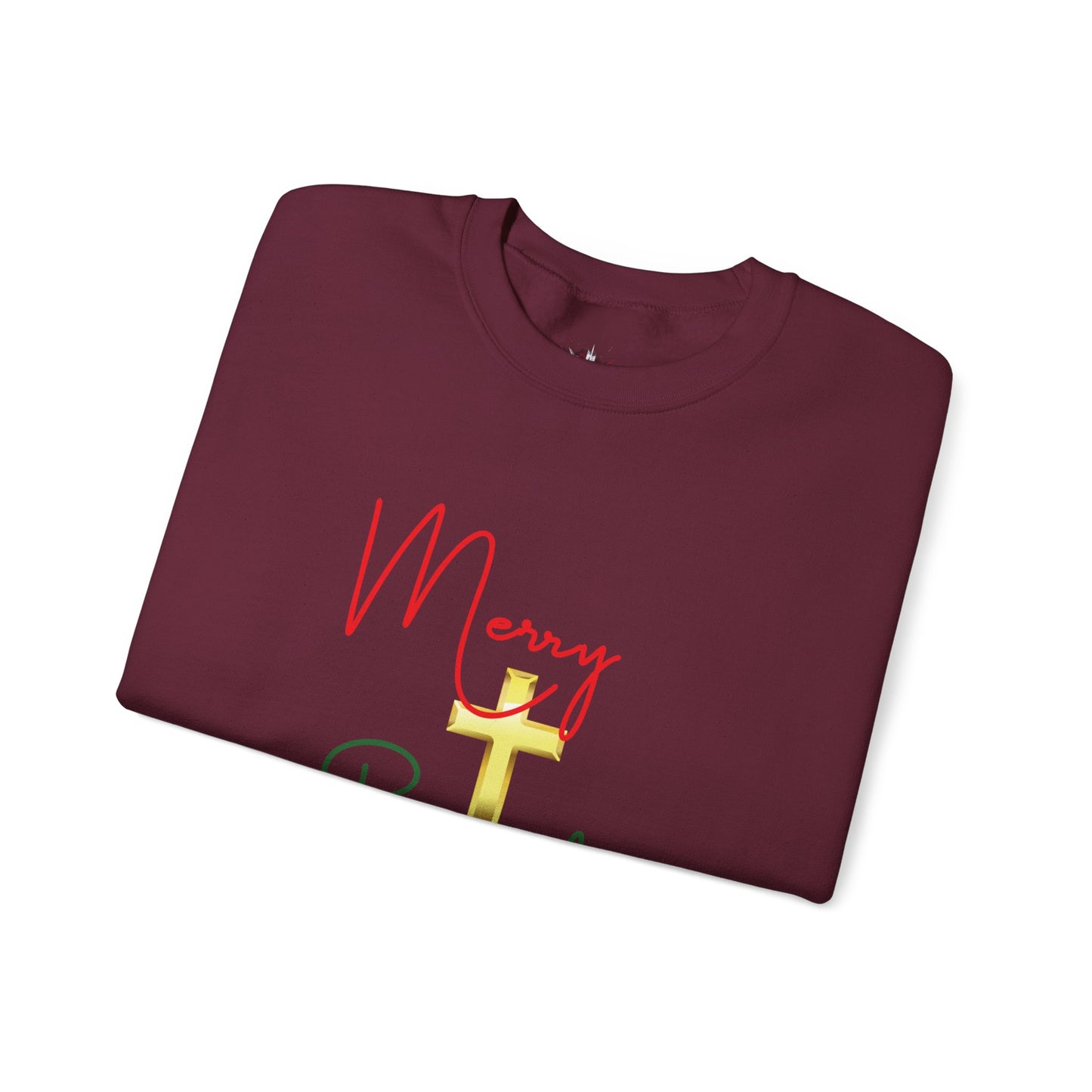 Merry & Bright Gold Cross Christmas Shirt – Faith Holiday Tee
