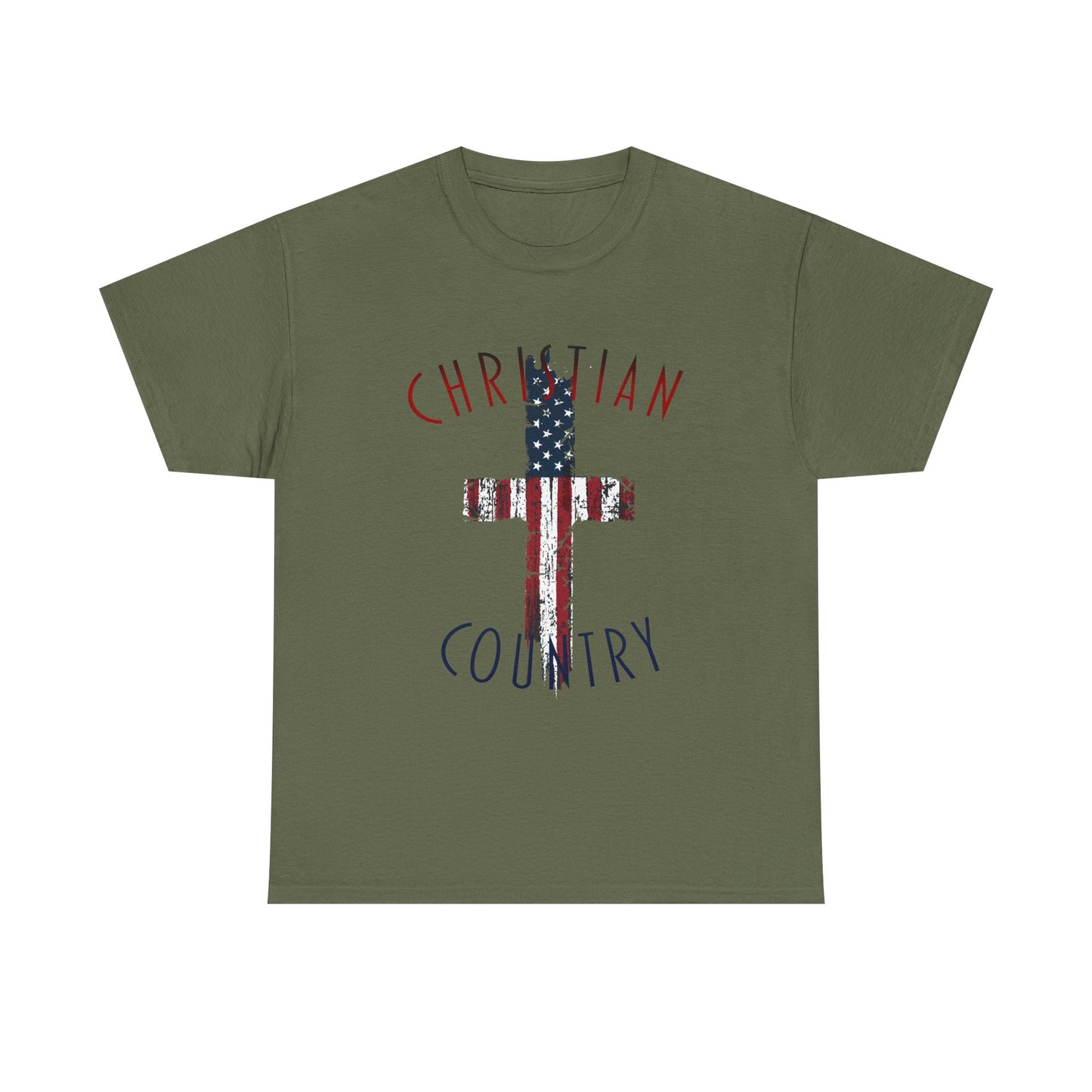 Christian Country American Flag Cross T-Shirt