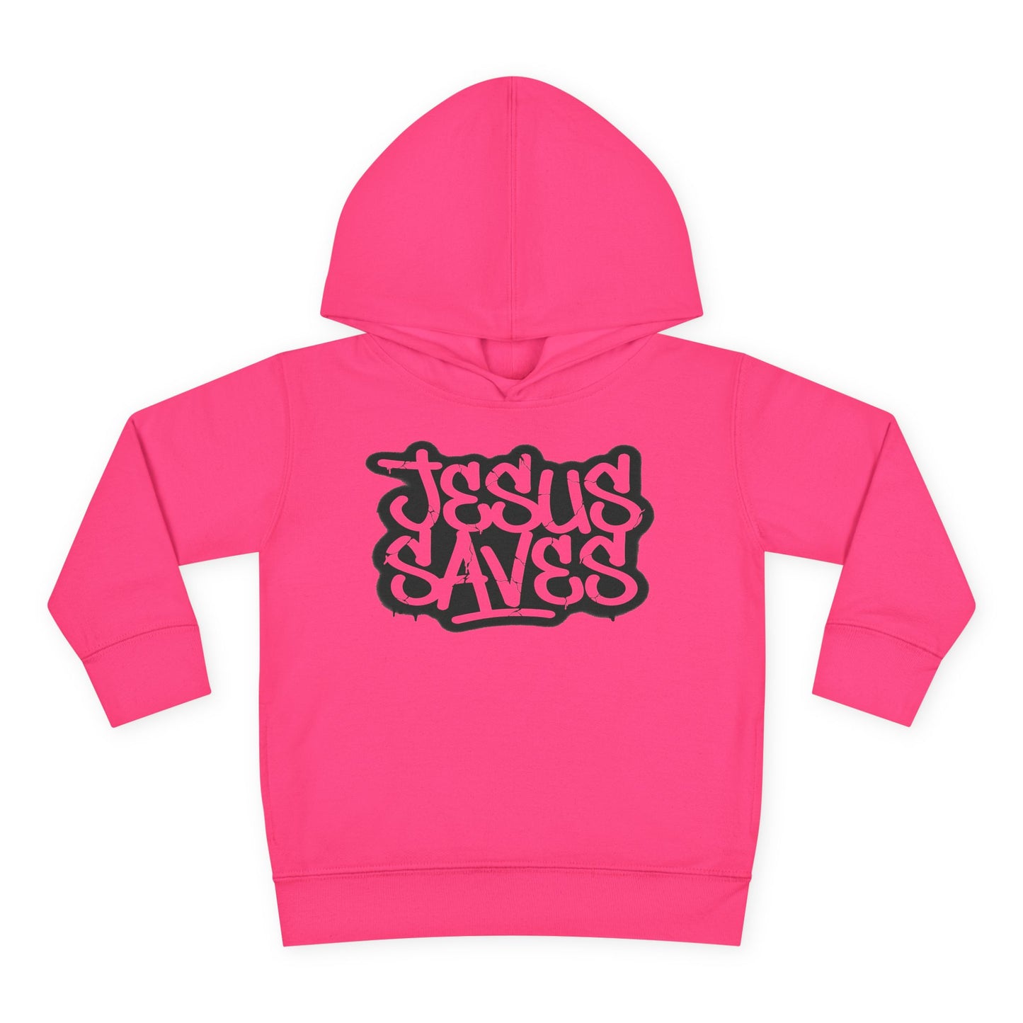 Jesus Saves graffiti youth hoodie front view

