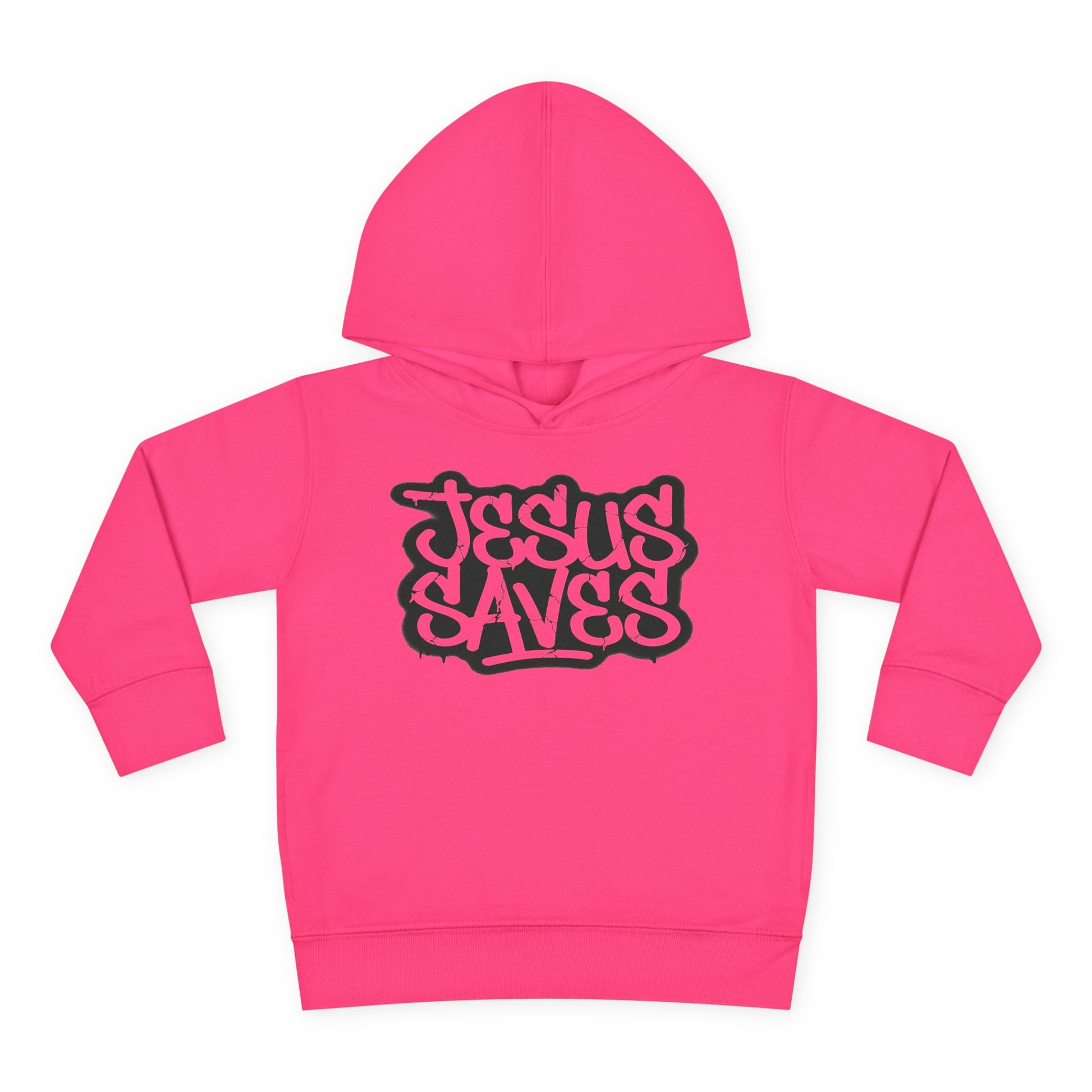 Jesus Saves graffiti youth hoodie front view


