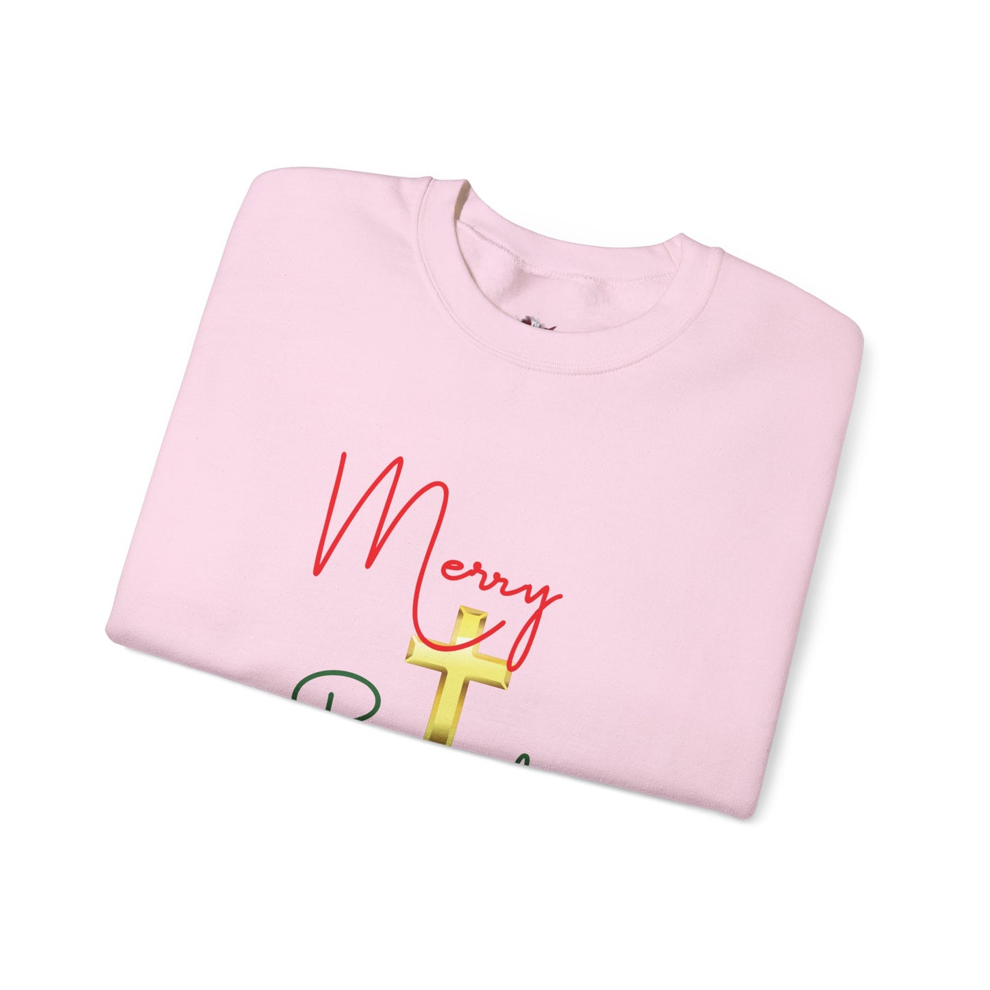 Merry & Bright Gold Cross Christmas Shirt – Faith Holiday Tee