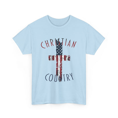 Christian Country American Flag Cross T-Shirt