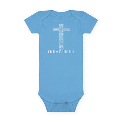 Little Faithful Cross Bible Verse Baby Onesie