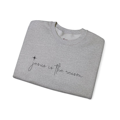 Jesus is the Reason Christmas Crewneck Sweatshirt Women Christian Holiday Gift