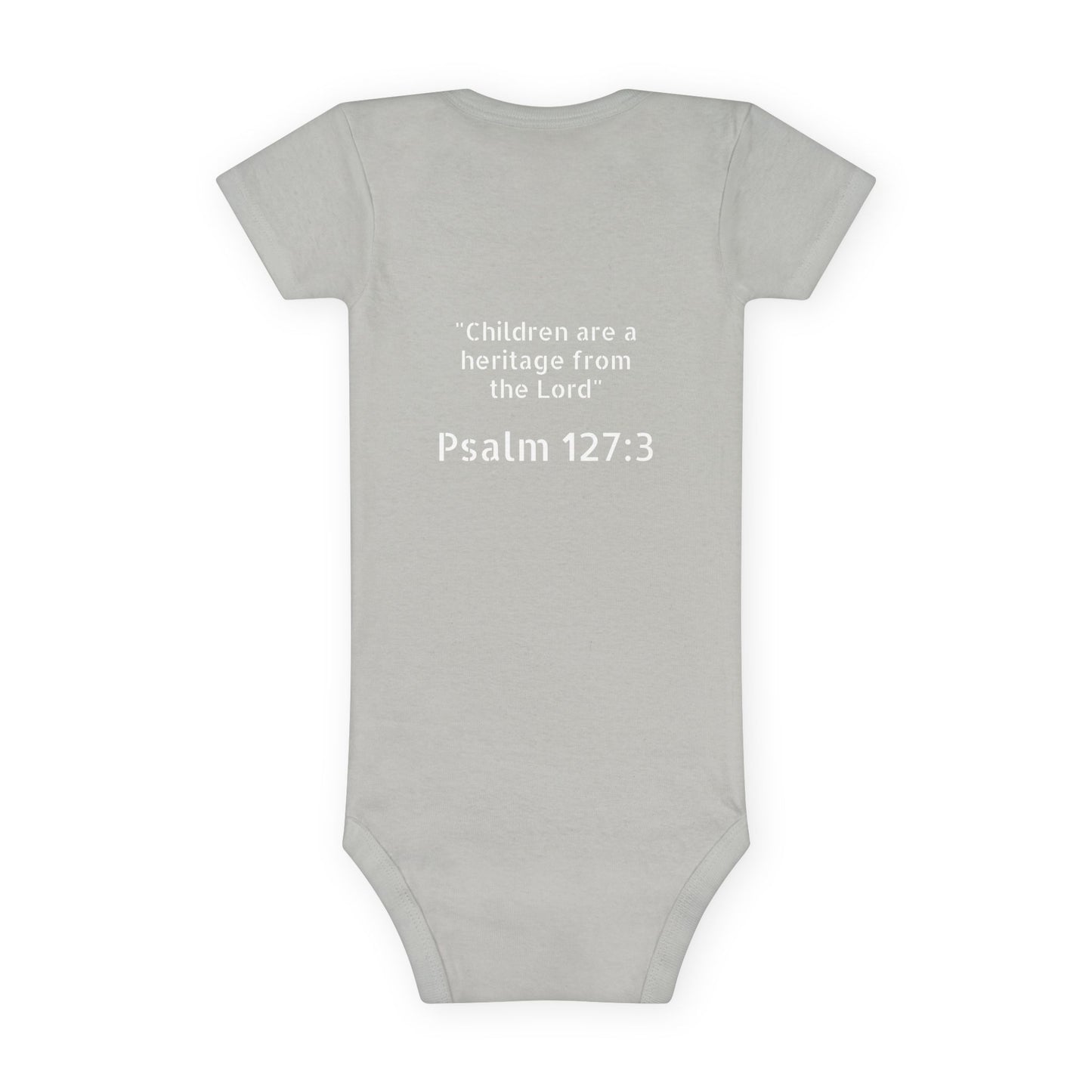 Little Faithful Cross Bible Verse Baby Onesie
