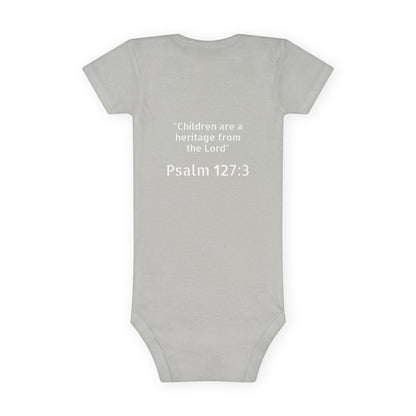 Little Faithful Bible Verse Baby Onesie | Christian Apparel