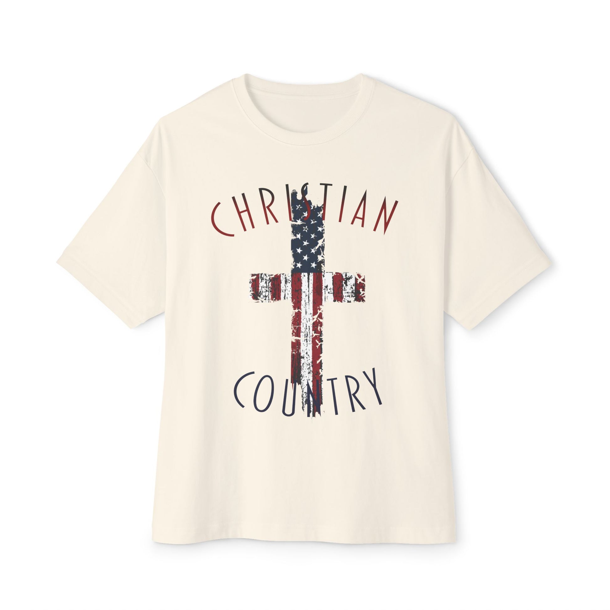 Christian Country American Flag Cross T-Shirt