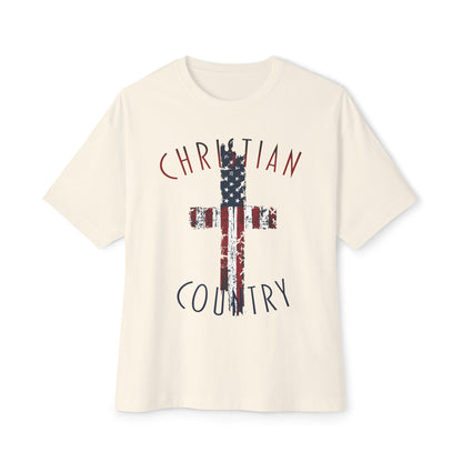 Christian Country American Flag Cross T-Shirt