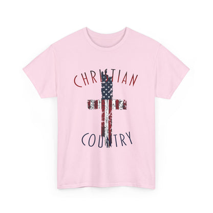 Christian Country American Flag Cross T-Shirt
