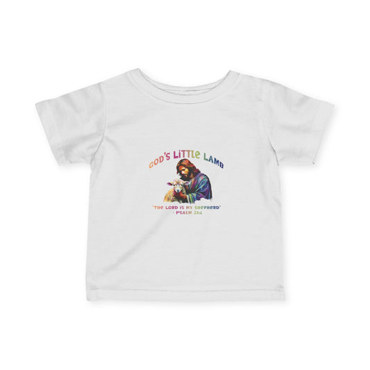 Infants "Gods Little Lamb" T-Shirt - Psalm 23:1