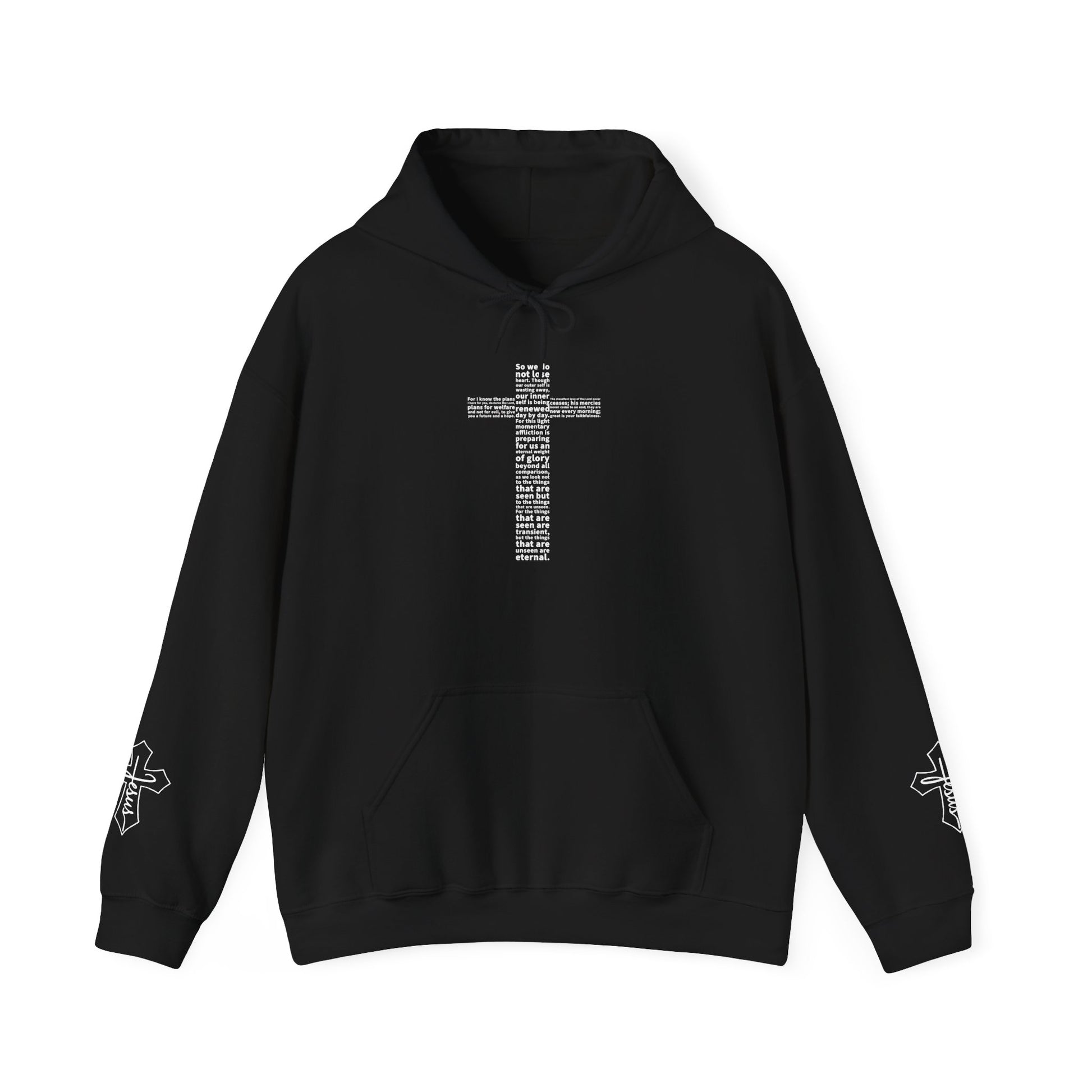 Best Faith Hoodie with White Cross | Bible Verse Design