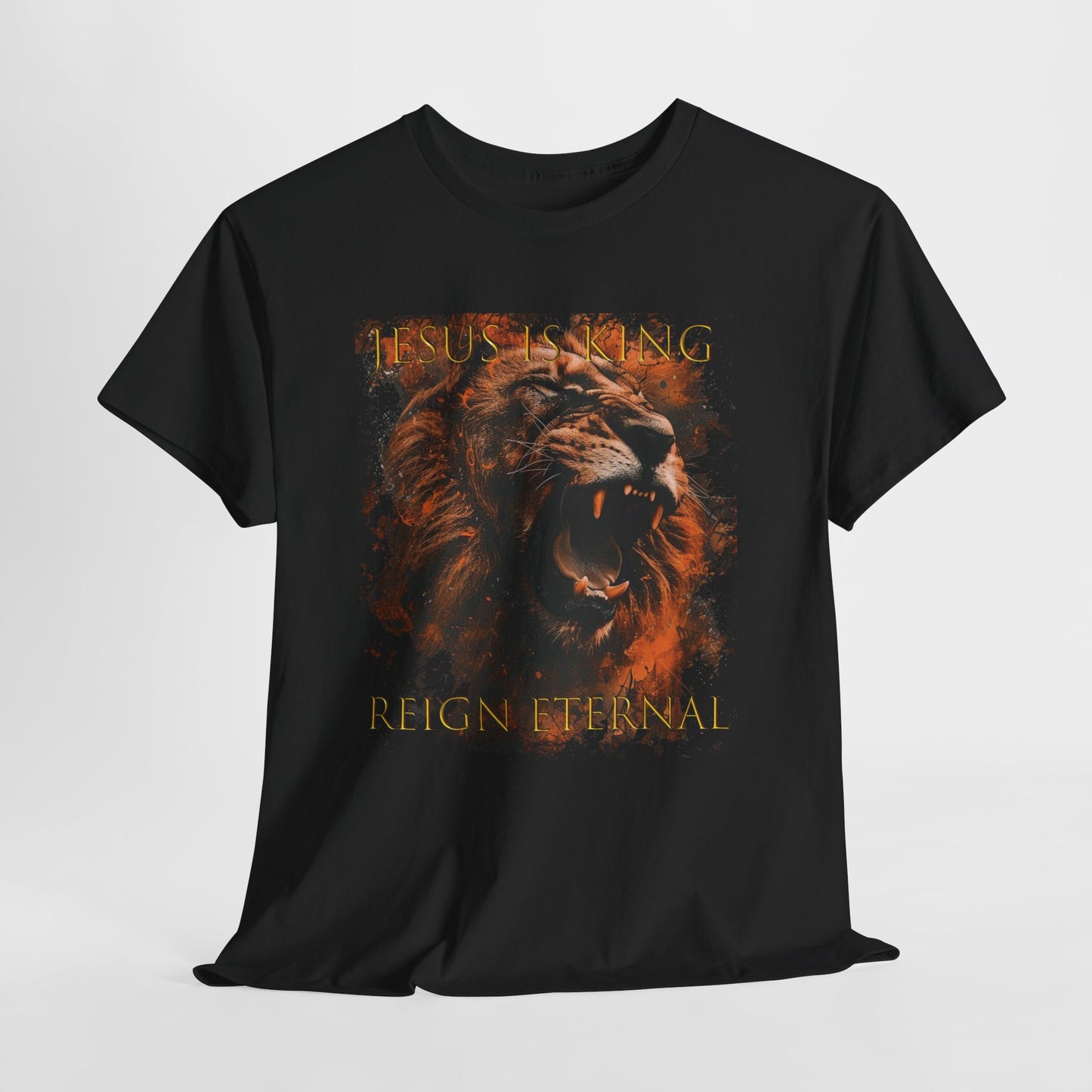 Jesus is King T-Shirt - Bold Christian Lion Design