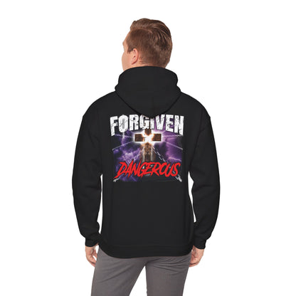 Forgiven Dangerous Hoodie — Christian Cross Faith Graphic Hoodie