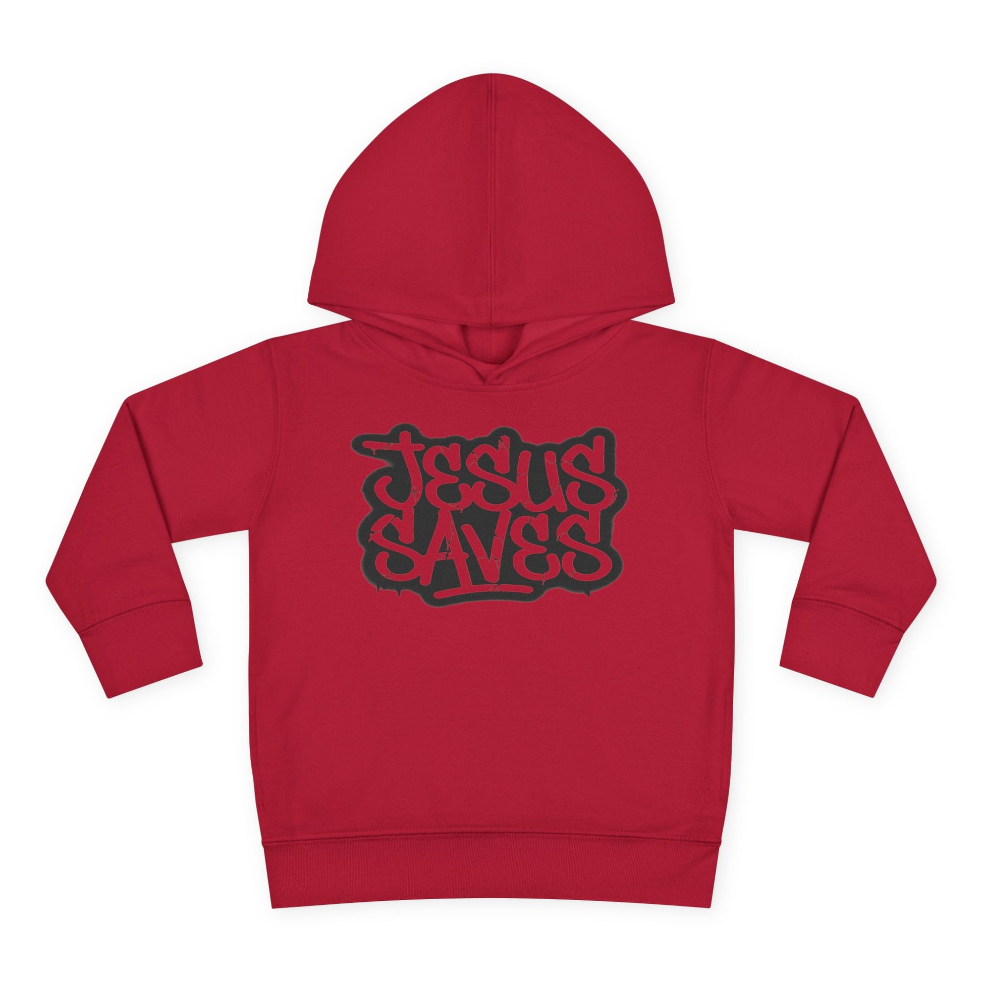 Jesus Saves graffiti youth hoodie front view


