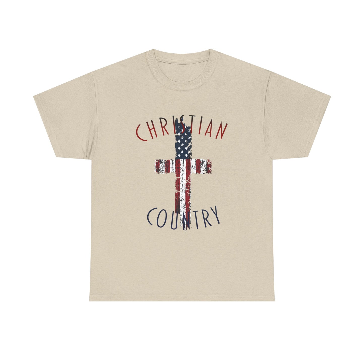 Christian Country American Flag Cross T-Shirt