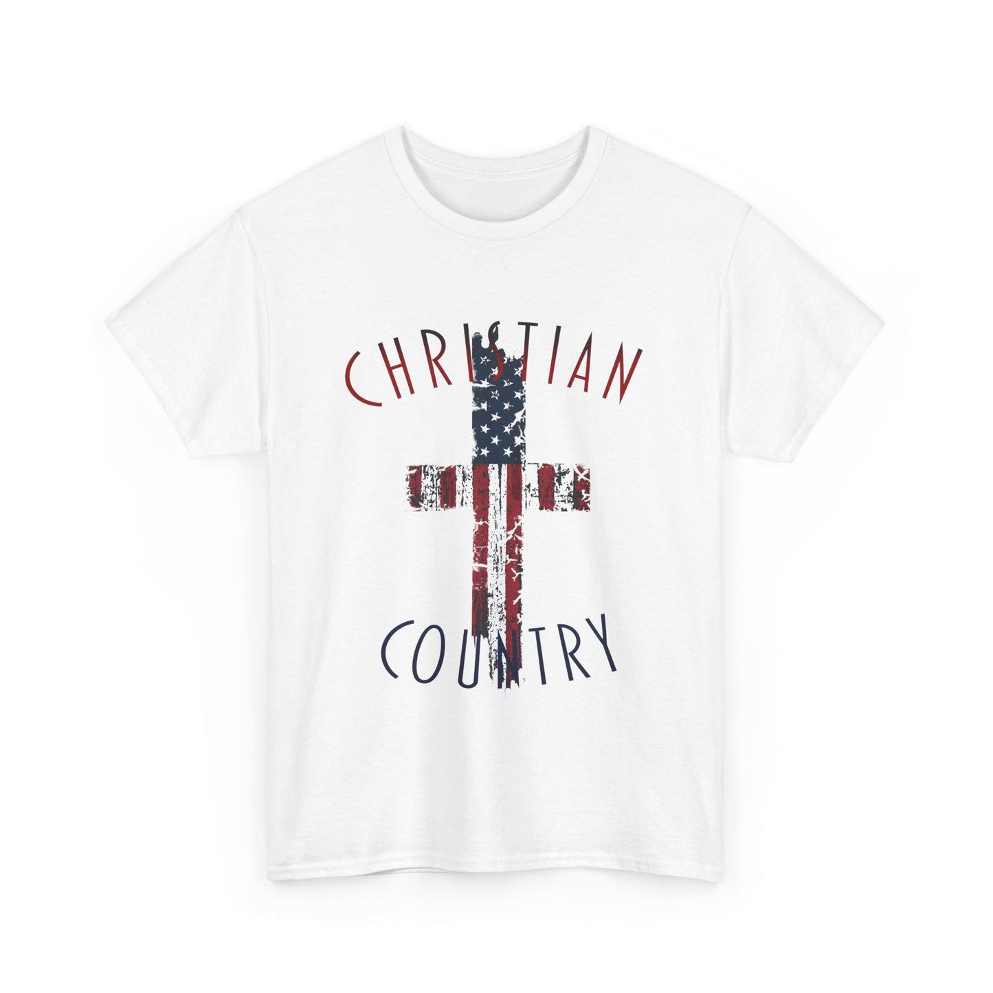 Christian Country American Flag Cross T-Shirt
