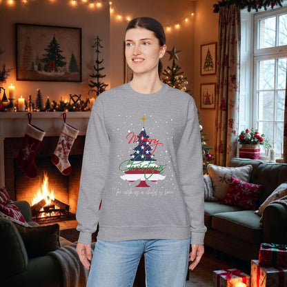 Patriotic Isaiah 9:6 Christian Sweatshirt | American Flag Tree Faith Hoodie – Free USA Shipping