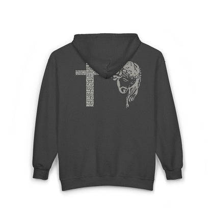 Jesus Face & Cross Hoodie, Unisex Bible Verse Graphic Hoodie, Faith-Based Apparel, Christian Streetwear, Spiritual Gift