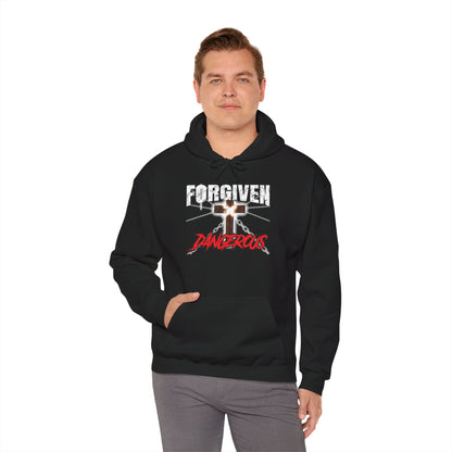 Forgiven Dangerous Hoodie — Christian Cross Faith Graphic Hoodie