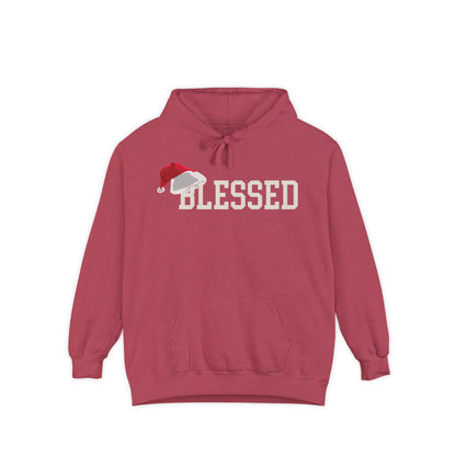 Blessed Christmas Hoodie | Santa Hat Chenille Patch | Oversized Christian Hoodie | Faith Gift