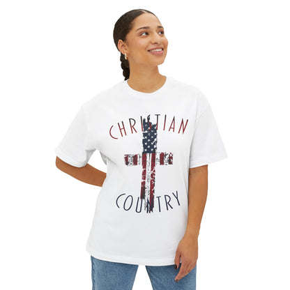 Christian Country American Flag Cross T-Shirt