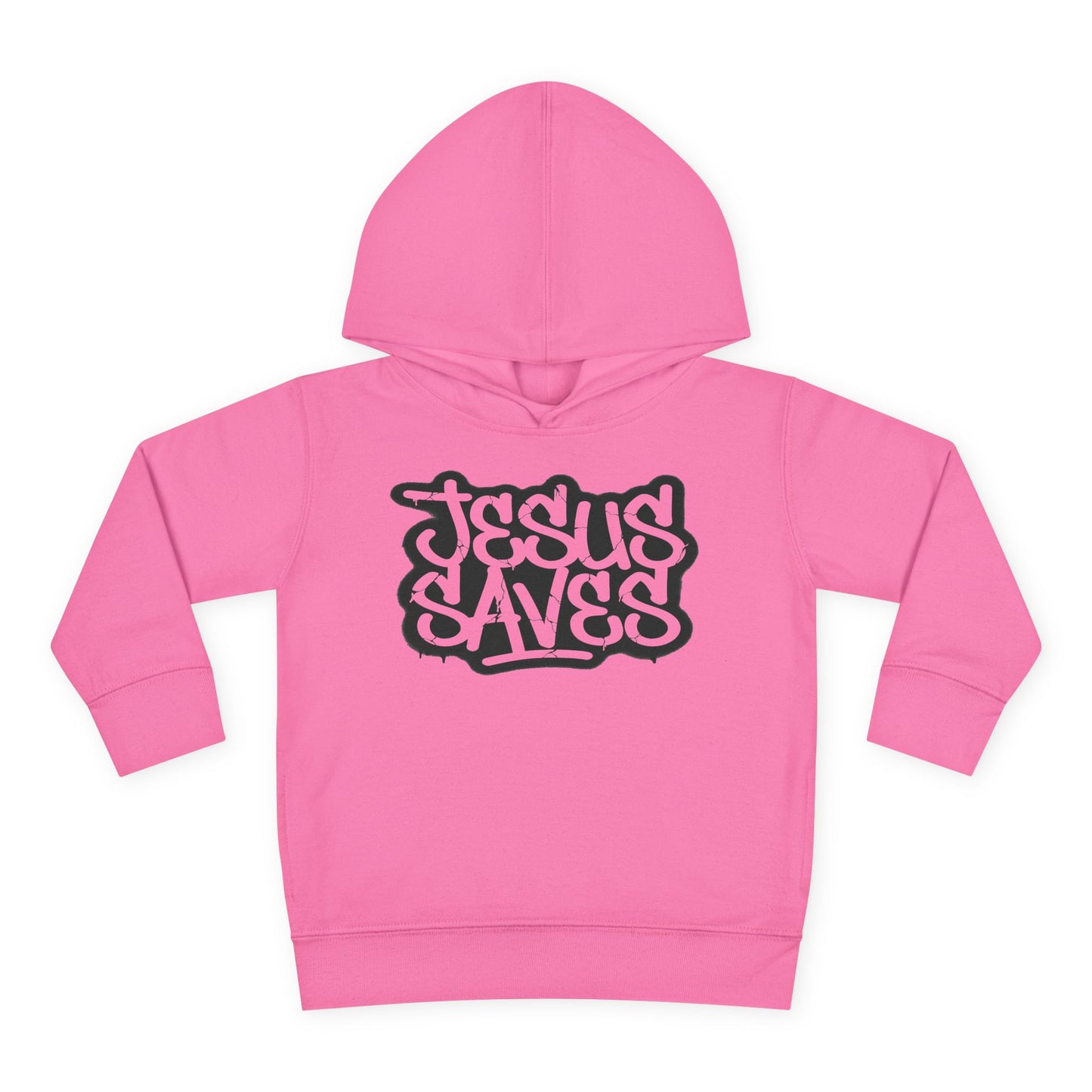 Jesus Saves graffiti youth hoodie front view

