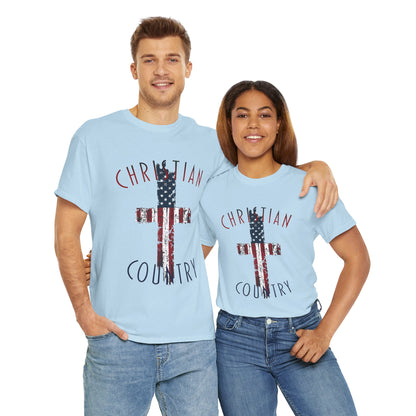 Christian Country American Flag Cross T-Shirt