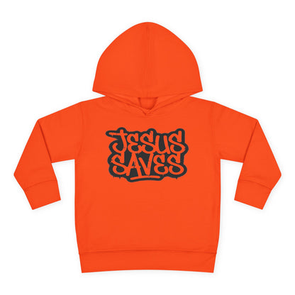 Jesus Saves graffiti youth hoodie front view

