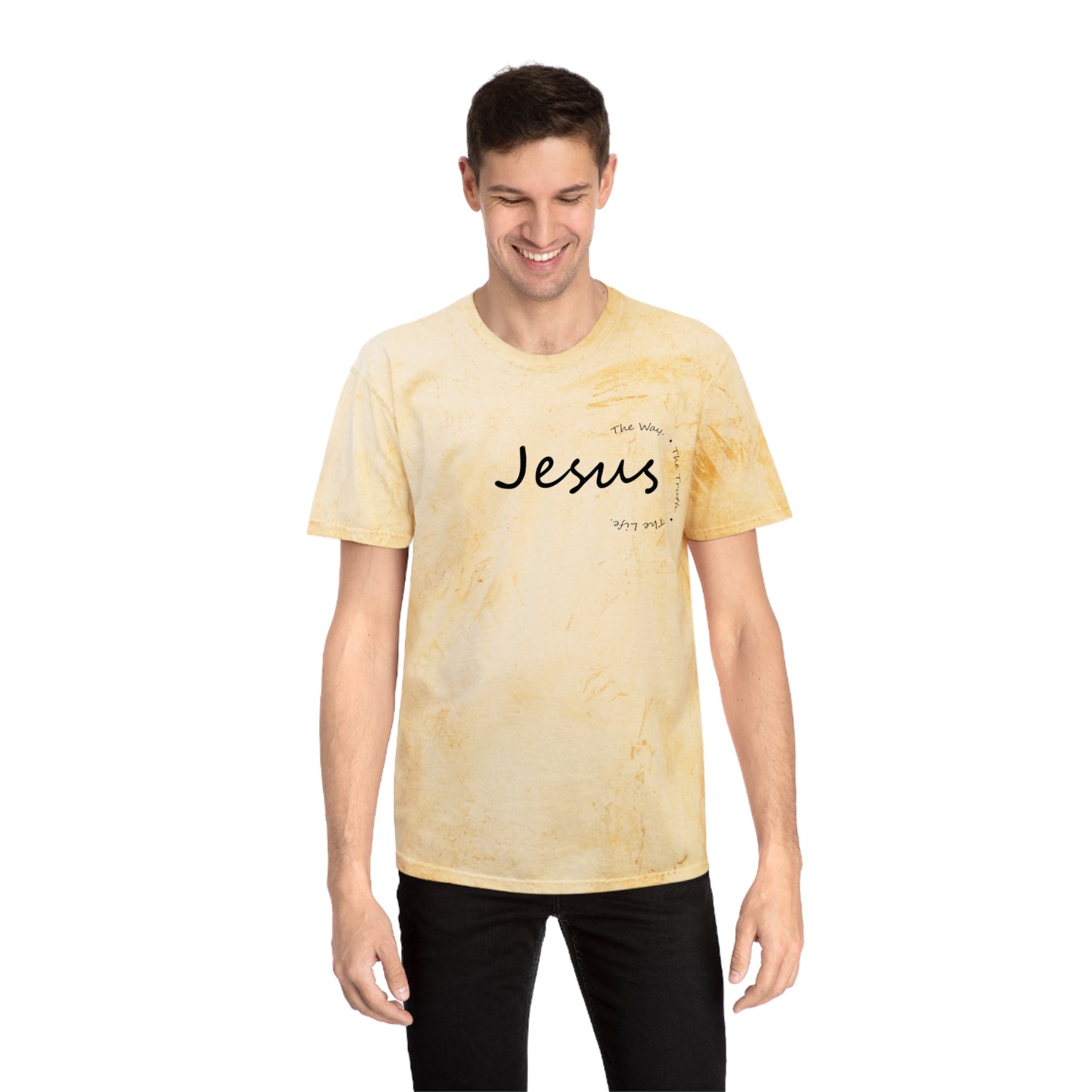Colorful Jesus T-Shirt, Unisex Tie Dye Tee, Faith-Based Apparel