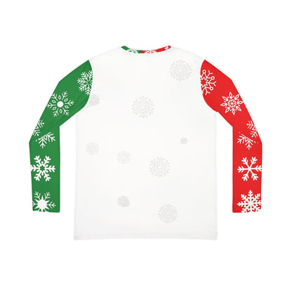 Women's Merry Christmas V-Neck Long Sleeve Shirt - Festive Santa Tree Sweater Top, Holiday Graphic Tee for Cozy Winter Outfits