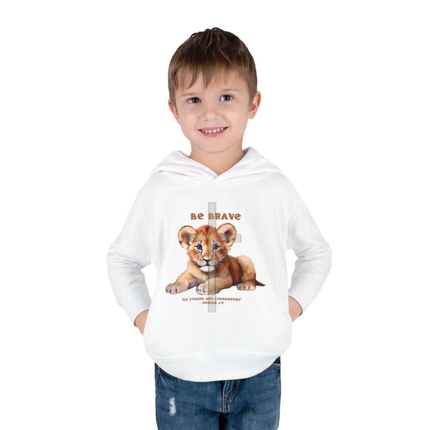 Toddler's "Be Brave" Hoodie - Joshua 1:9