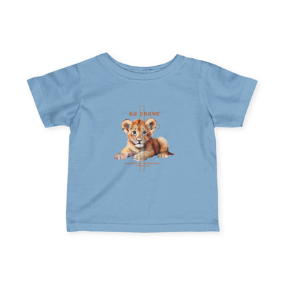 Be Brave Infant Christian T-Shirt | Lion Cub Joshua 1:9