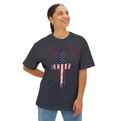 Christian Country American Flag Cross T-Shirt
