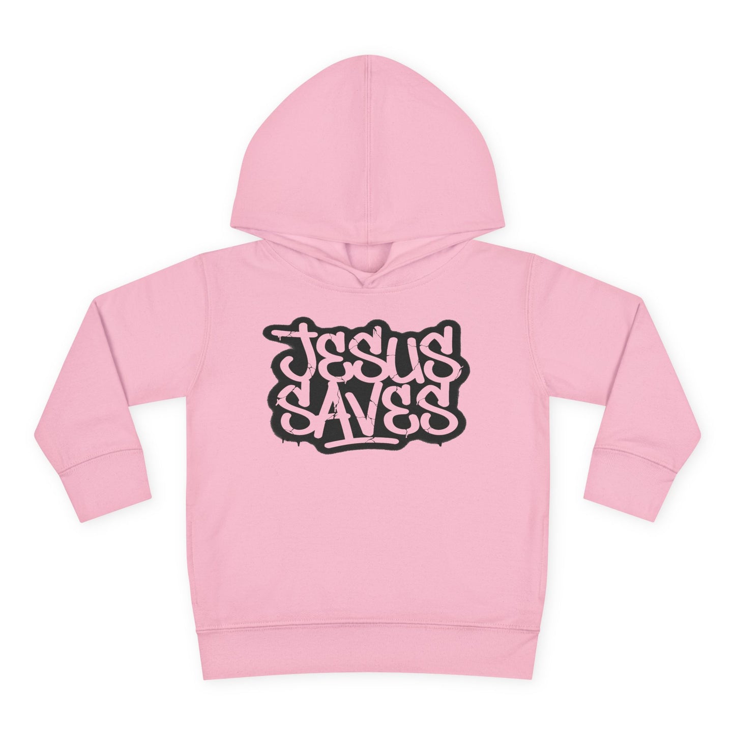 Jesus Saves graffiti youth hoodie front view

