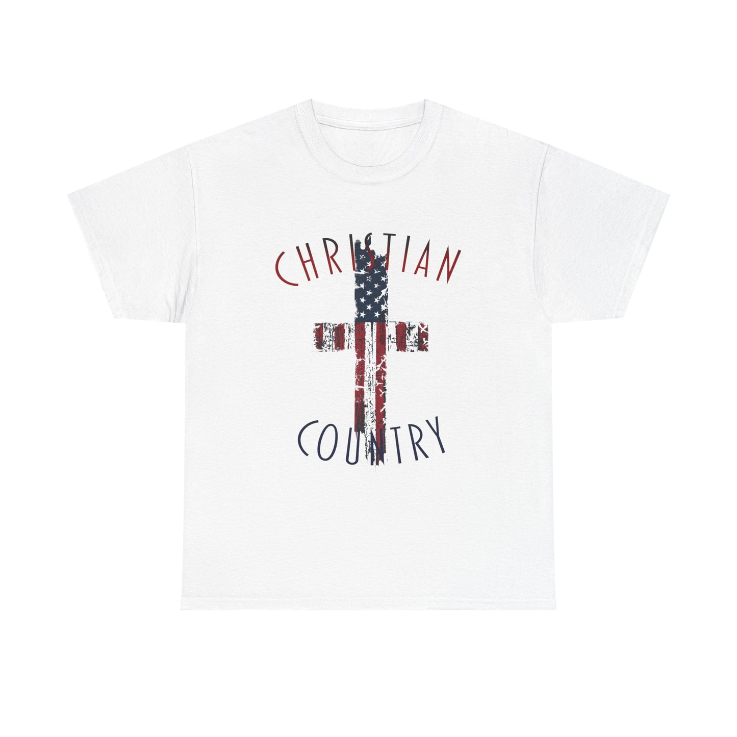 Christian Country American Flag Cross T-Shirt